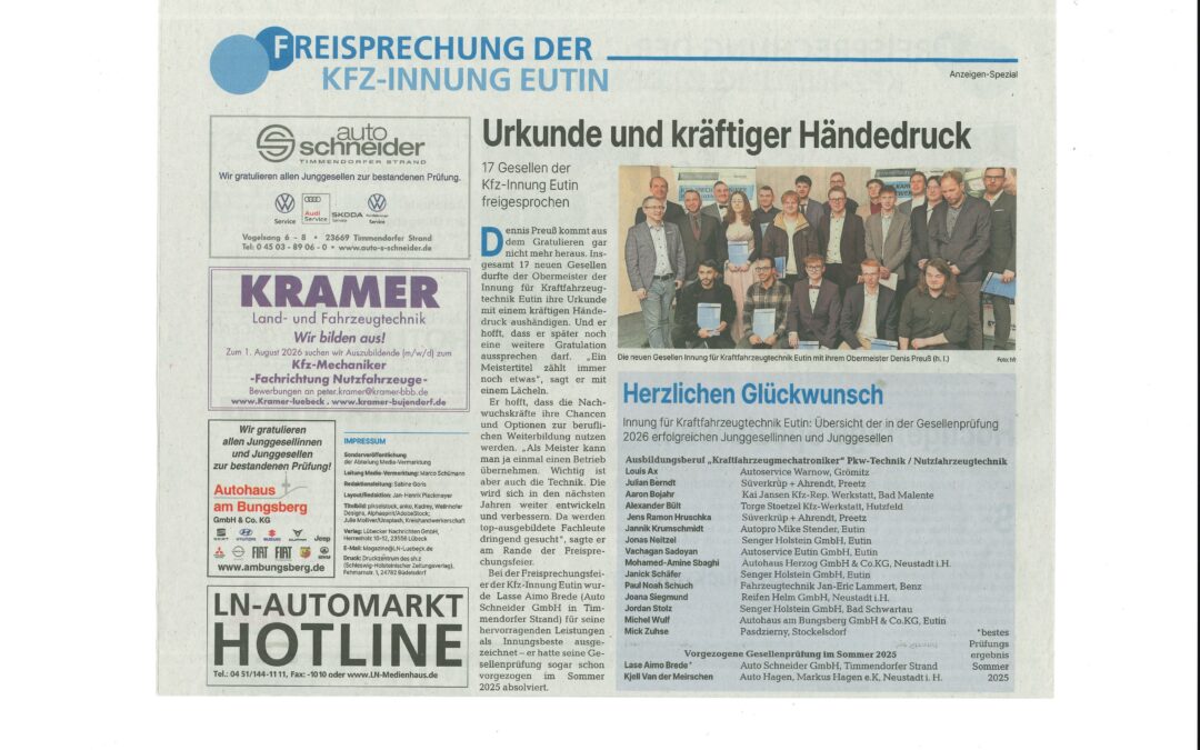 15.02.2026 Lübecker Nachrichten